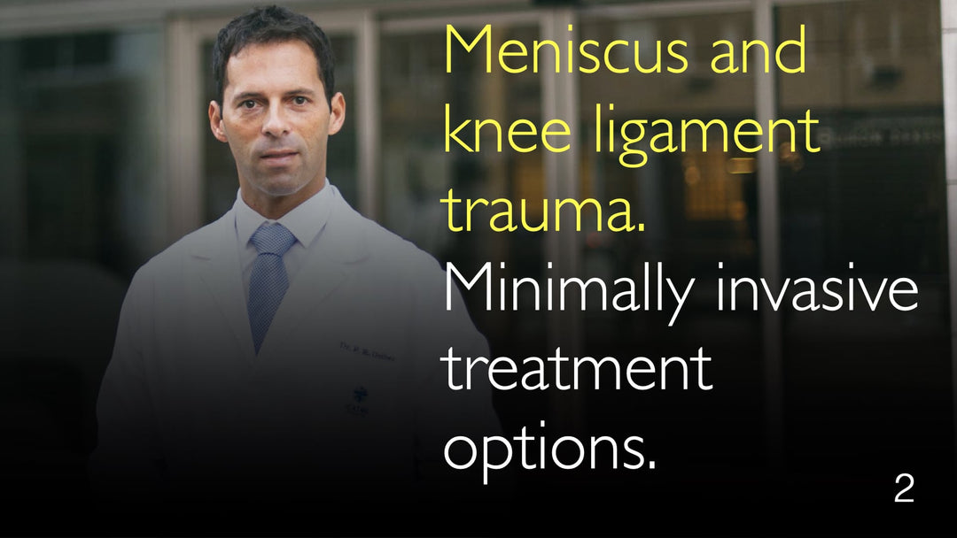 Traumatismo del menisco y de los ligamentos de la rodilla. Opciones de tratamiento mínimamente invasivas. 2