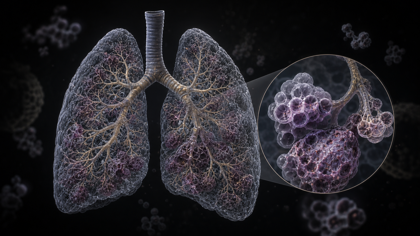 Original medical illustration for: A Newborn's Complex Journey: From Respiratory Arrest to a Rare Lung Condition