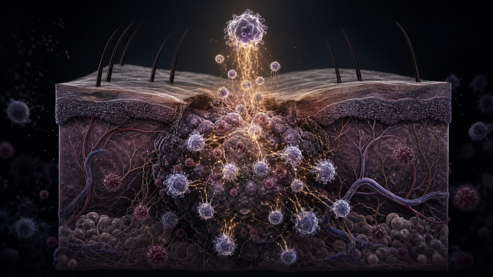Original medical illustration for: How Restoring Immune Function Cured Treatment-Resistant Skin Cancer