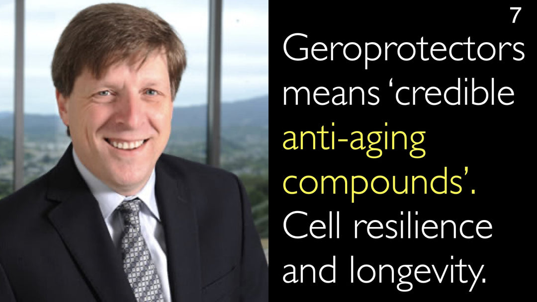 Geroprotectores significa ‘compuestos antienvejecimiento creíbles’. Resiliencia celular y longevidad. 7