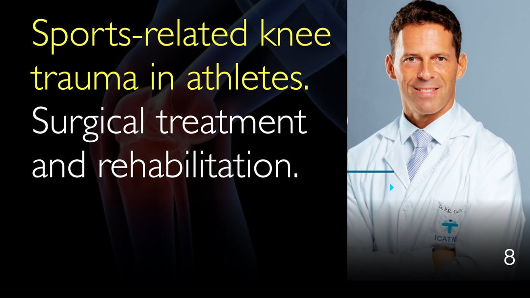 Traumatismo de rodilla relacionado con el deporte en atletas. Tratamiento quirúrgico y rehabilitación. 8