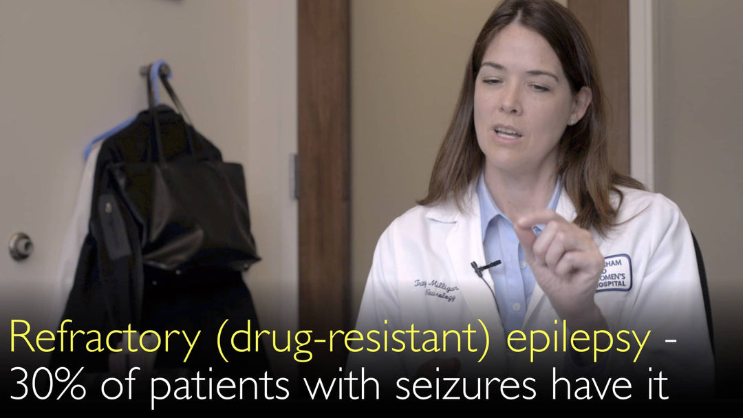 Epilepsia refractaria. El 30% de los pacientes con crisis epilépticas presentan epilepsia farmacorresistente. 6
